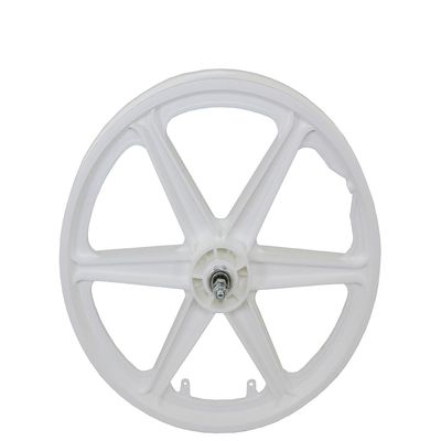 ALTALINE 20" Bicycle White BMX Style 6 Spoke Plastic Front Wheel