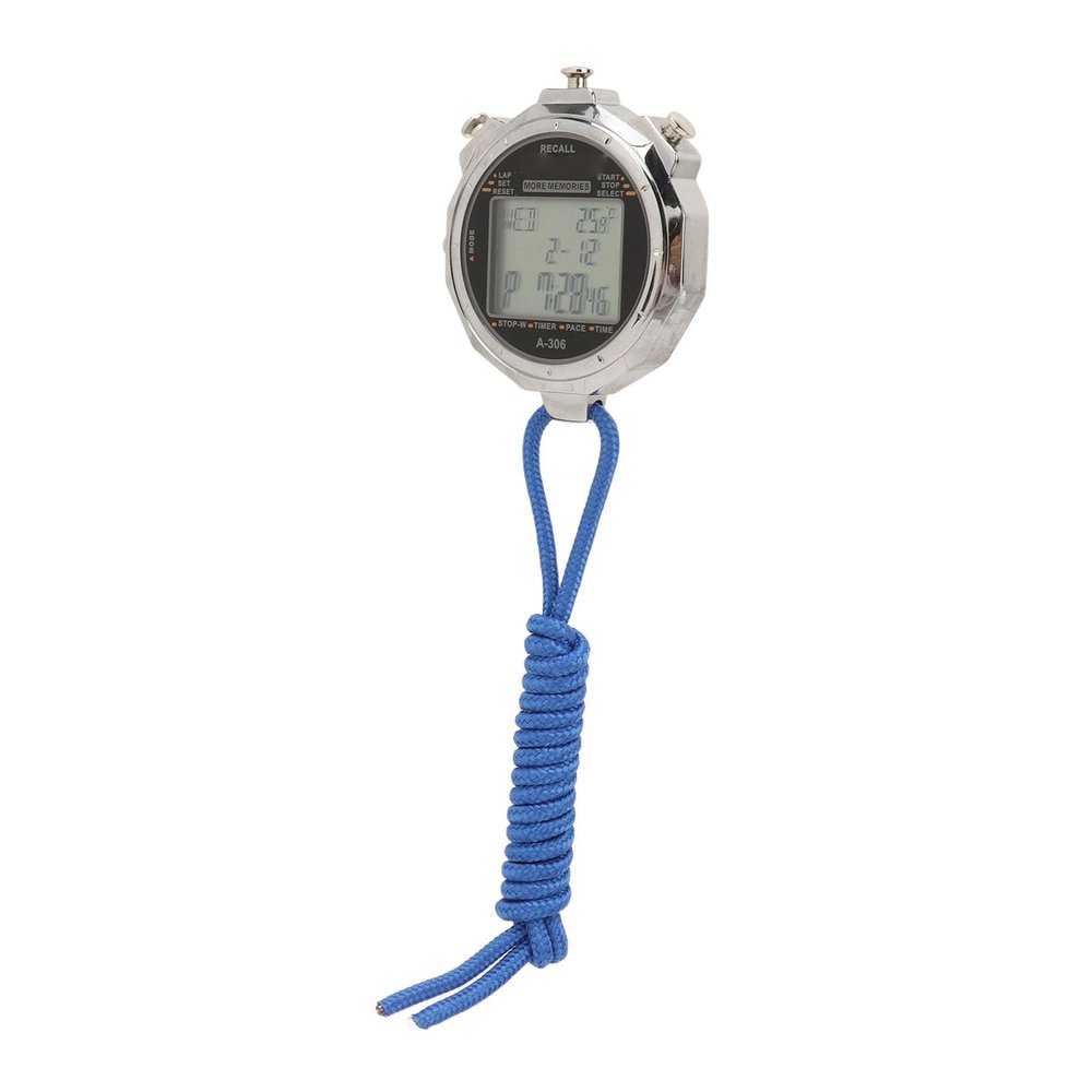 Multi Function Electronic Digital Sport Stopwatch Timer 3 Row 200 Lap Large Display with Date Time Alarm Function 60mAh Battery
