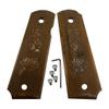 1911 Grips Classic Wood Full Size W/Screw and Wrench fits Springfield Colt Rock Grim Reaper view 1