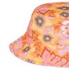 Roxy Girl's Tiny Honey Bucket Hat - Floral Print, Wide Brim, Soft Cotton, Sun Protection, Papaya Wild Flower view 3