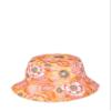 Roxy Girl's Tiny Honey Bucket Hat - Floral Print, Wide Brim, Soft Cotton, Sun Protection, Papaya Wild Flower view 4