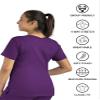 Maevn Matrix Womens Modern Fit Double V-Neck Medical Nurse Scrub Top, 3 Pockets, Inner Utility Loop, Bungee Loop view 4