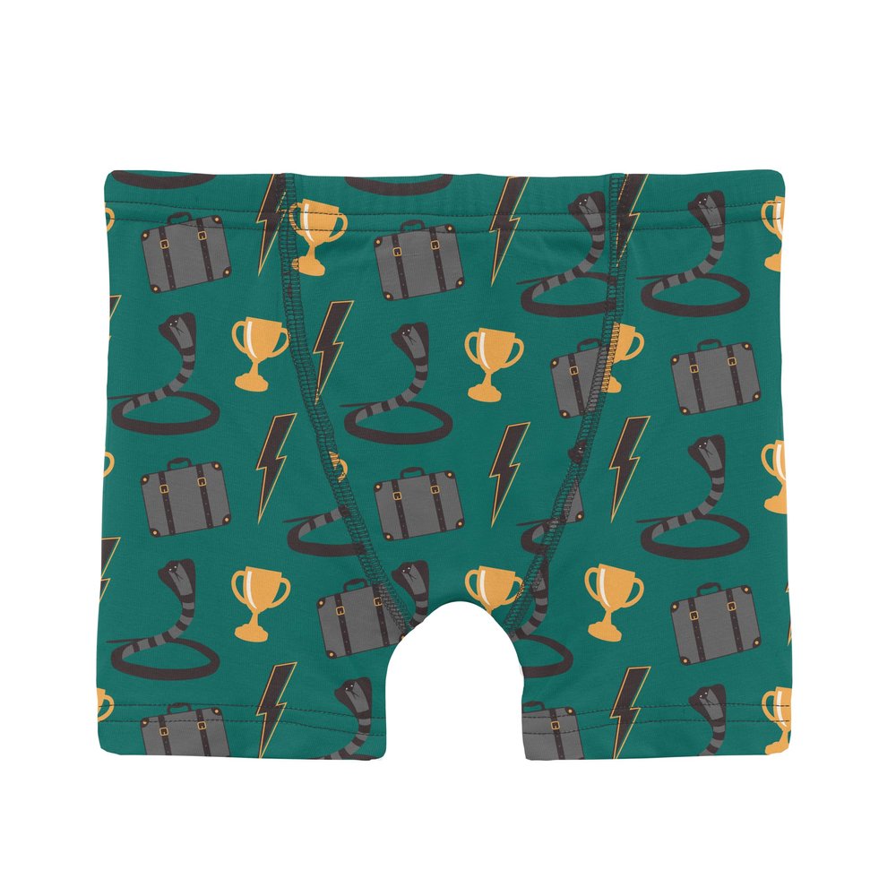 KicKee Boys Halloween Boxer Brief Underwear, Silky Soft Printed Boxer Briefs for Boys and Kids, Lightweight and Breathable (Ivy Magic - 3T-4T)