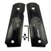 1911 Grips Classic Wood Full Size W/Screws & Torx Punisher Skull 1911 Sets-Black view 1