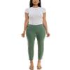 Zac & Rachel Women's Plus Pull-On Ankle Length Pants with Millennium Fabric, Laurel Wreath, 24W view 3