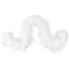 MAOFENG Chandelle Turkey Feather Boa 1.64 Yards 30g for Halloween Dancing Wedding Party DIY Craft Costume Decoration Feather Boa,White view 1