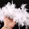 MAOFENG Chandelle Turkey Feather Boa 1.64 Yards 30g for Halloween Dancing Wedding Party DIY Craft Costume Decoration Feather Boa,White view 3