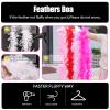 MAOFENG Chandelle Turkey Feather Boa 1.64 Yards 30g for Halloween Dancing Wedding Party DIY Craft Costume Decoration Feather Boa,White view 4