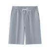 Mens Casual Shorts 9" Inseam Elastic Waist Drawstring Shorts Summer Regular Fit Beach Vacation SweatShorts with Pockets Gray view 1