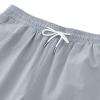 Mens Casual Shorts 9" Inseam Elastic Waist Drawstring Shorts Summer Regular Fit Beach Vacation SweatShorts with Pockets Gray view 3