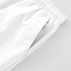 Mens Casual Shorts 9" Inseam Elastic Waist Drawstring Shorts Summer Regular Fit Beach Vacation SweatShorts with Pockets White view 2