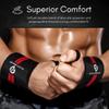 EVMT Premium Wrist Wraps (Black)  Heavy-Duty 18" Support Straps for Men & Women  Durable Wrist Wraps For Weightlifting for Strength Training, Gym Workouts, Deadlifts, Bodybuilding & Powerlifting view 2