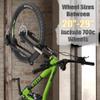 CyclingDeal Bike Wall Mount Rack - Vertical Adjustable Foldable Bicycle Parking Rack - for 20"-29" MTB 700C Road Bikes Home Garage Storage - Max. Tire Width 2.4" - 1 Pack view 3