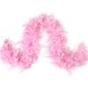 MAOFENG Chandelle Turkey Feather Boa 1.64 Yards 30g for Halloween Dancing Wedding Party DIY Craft Costume Decoration Feather Boa,Pink view 1