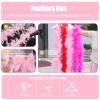 MAOFENG Chandelle Turkey Feather Boa 1.64 Yards 30g for Halloween Dancing Wedding Party DIY Craft Costume Decoration Feather Boa,Pink view 4