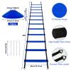 YEXEXINM Professional Agility Ladder Speed Training Equipment Set-20ft Agility Ladder,12 Soccer Cones, 4 Agility Hurdles, Running Parachute, Suitable for Soccer Football Basketball Training view 2