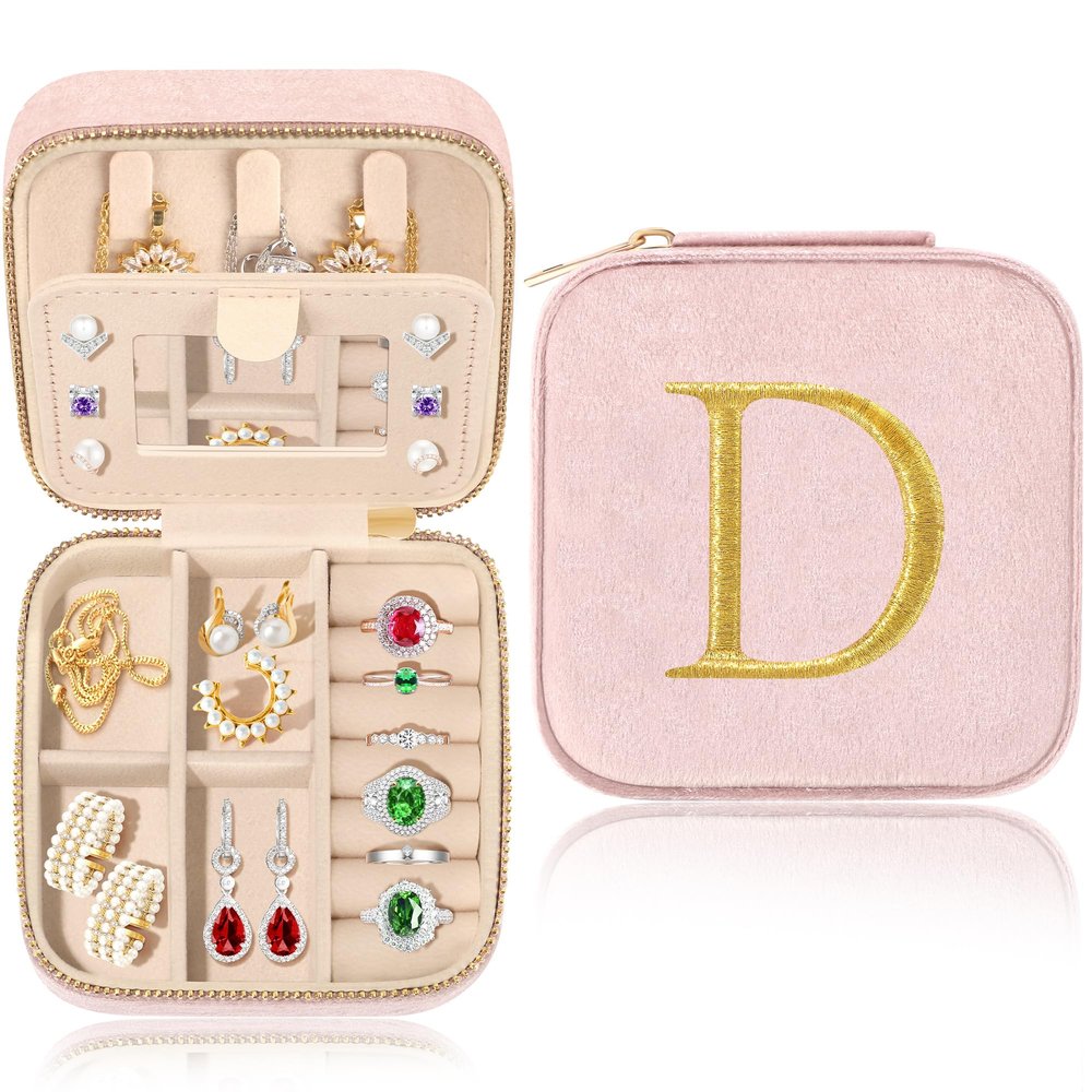 JSTUMB Jewelry Organizer Woman Teen Girl Gifts Trendy Stuff Travel Gifts For Women Best Friends Besties Anniversary Christmas Graduation Gifts For Her Travel Jewelry Case For Women D