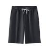 Generic Mens Casual Shorts 9"" Inseam Elastic Waist Drawstring Shorts Summer Regular Fit Beach Vacation Sweatshorts with Pockets Dark Gray, XX-Large view 1