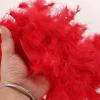 MAOFENG Chandelle Turkey Feather Boa 1.64 Yards 30g for Halloween Dancing Wedding Party DIY Craft Costume Decoration Feather Boa,Red view 3