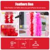 MAOFENG Chandelle Turkey Feather Boa 1.64 Yards 30g for Halloween Dancing Wedding Party DIY Craft Costume Decoration Feather Boa,Red view 4