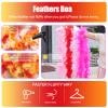 MAOFENG Chandelle Turkey Feather Boa 1.64 Yards 30g for Halloween Dancing Wedding Party DIY Craft Costume Decoration Feather Boa,Red Orange Yellow view 4