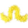 MAOFENG Chandelle Turkey Feather Boa 1.64 Yards 30g for Halloween Dancing Wedding Party DIY Craft Costume Decoration Feather Boa,Yellow view 1