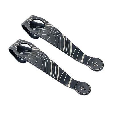2 Pieces Pocket Clip Fits for Paramilitary 2 C81 C10, Standard CNC Titanium Deep Carry Back Clip DIY Replacement Accessory