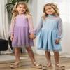 Arshiner Girls Wedding Guest Dress Fall Long Sleeve Special Occasion DressesLavender Size 14-16 view 4