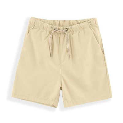 GLEAMING GRAIN Toddler Boys Shorts Cotton Shorts with Drawstring Casual Elastic Waist Shorts for Boys or Girls 2-7 Years Khaki