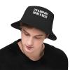 Joisbs It's a Bad Day to Be a Beer Summer Style Essential: Double-Layer Fisherman Hat for Sun Protection and Fashion! Black view 2