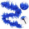 MAOFENG Chandelle Turkey Feather Boa 1.64 Yards 30g for Halloween Dancing Wedding Party DIY Craft Costume Decoration Feather Boa,Royal Blue view 2