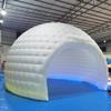 Striking Inflatable Igloo Dome Tent with Led Strips & Big Opening Outdoor Portable Nightclub Disco Igloo Party Wedding House White Oxford Air Marquee for Events (26.2Ft 8m D) view 2