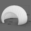Striking Inflatable Igloo Dome Tent with Led Strips & Big Opening Outdoor Portable Nightclub Disco Igloo Party Wedding House White Oxford Air Marquee for Events (26.2Ft 8m D) view 4