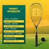 XCTTEDV Squash Racket, Ultra Light Composite Carbon Integrated Professional Competition Training Squash Racquets for Women Men Outdoor Sports (Yellow) view 2