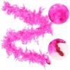 MAOFENG Chandelle Turkey Feather Boa 1.64 Yards 30g for Halloween Dancing Wedding Party DIY Craft Costume Decoration Feather Boa,Fuchsia view 2