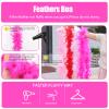 MAOFENG Chandelle Turkey Feather Boa 1.64 Yards 30g for Halloween Dancing Wedding Party DIY Craft Costume Decoration Feather Boa,Fuchsia view 4