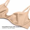 INLYRIC Women's Inbarely Plus Plunge Bra - Unlined Underwire Sexy Demi Balconette Bras Warm Beige 36E view 3