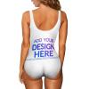Custom Women One Piece Swimsuit Cutomized Monokini Scoop Neck Low Back Bathing Suit Personalized Athletic Training Swimwear Tummy Control Vintage Bathing Suits view 2