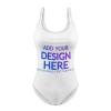 Custom Women One Piece Swimsuit Cutomized Monokini Scoop Neck Low Back Bathing Suit Personalized Athletic Training Swimwear Tummy Control Vintage Bathing Suits view 3