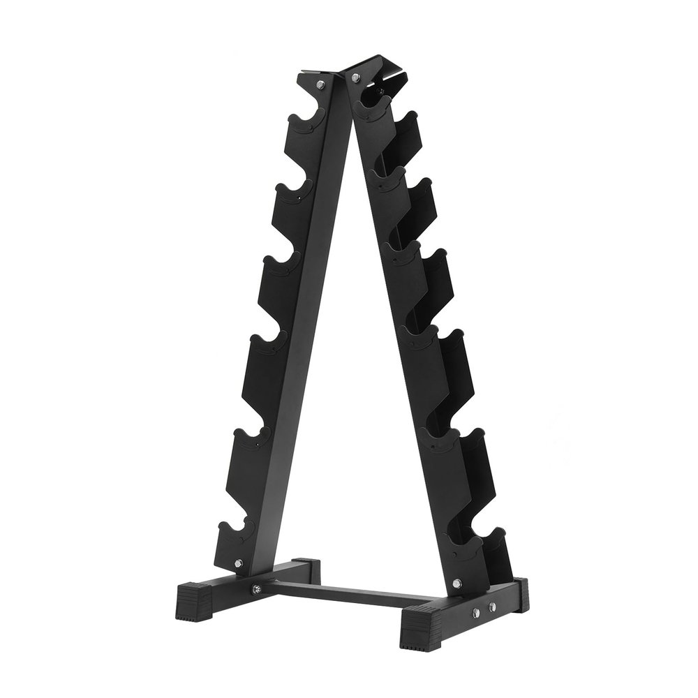 A-Frame Dumbbell Rack Stand-Rack Only, Supply Heavy Duty Dumbbell Storage Rack& &Steel Dumbbell Holder for Home Gym Space Saver(660 Weight Capacity)