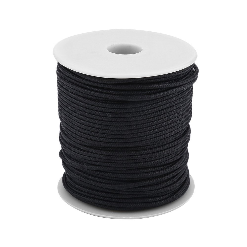 FLEXMAN 50M Spool Braided Bow Fishing Line, 2mm Dia 396Lb Pulling Force Wear Resistance Speargun Reel Line, Spearfishing Line for Fishing Rope, Strapping (Black)
