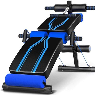 Dntum Sit-ups Fitness Equipment Foldable Abdominal Muscles Weight Chair Adjustable Home Assists Multi-Function Supine Board Dumbbell Bench Man and Woman Common Use
