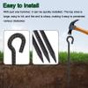Rebar Stakes 24 Inch with Loop (Set of 6) | 1/2 Inch Thick Tree Stakes and Supports, Steel Tarp Pegs, Camping Tent Ground Anchors | Create Rope Border, Fence, Pathway | for 1.18" Diameter Rope (Black) view 4