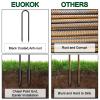 Trampoline Anchors 18 Inch, 1/2 Inch Diameter U Shaped Wind Stakes Heavy Duty Rebar Tent Stakes Chain Link Fence Spikes for Swing Set Soccer Goal Black Coated (8 Pack) view 3
