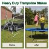 Trampoline Anchors 18 Inch, 1/2 Inch Diameter U Shaped Wind Stakes Heavy Duty Rebar Tent Stakes Chain Link Fence Spikes for Swing Set Soccer Goal Black Coated (8 Pack) view 4