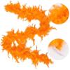 MAOFENG Chandelle Turkey Feather Boa 1.64 Yards 30g for Halloween Dancing Wedding Party DIY Craft Costume Decoration Feather Boa,Orange view 2