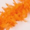 MAOFENG Chandelle Turkey Feather Boa 1.64 Yards 30g for Halloween Dancing Wedding Party DIY Craft Costume Decoration Feather Boa,Orange view 3
