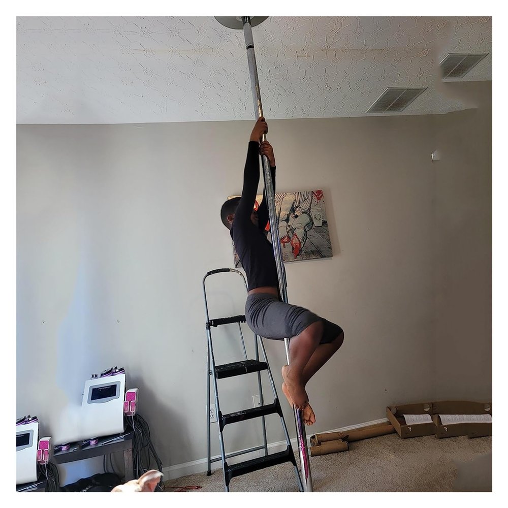 Dance Pole Portable Dancing Pole Pole Dancing Pole for Home Heavy Weight, Adjustable Height 8 9 10 11 12ft, Free Standing Stripping Pole Anti-Slip Hole-Free for Kids & Adults(Height 8.9~9.4ft(274~287c