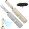 Jeorywoet Umbrella with Fan 3 Speeds Sun Protection Rain-Resistant Summer Umbrella Automatic Stable Triple-Fold Sturdy USB Rechargeable Portable Cooling Umbrella for Beach, Outdoor Activity (Grey) view 3