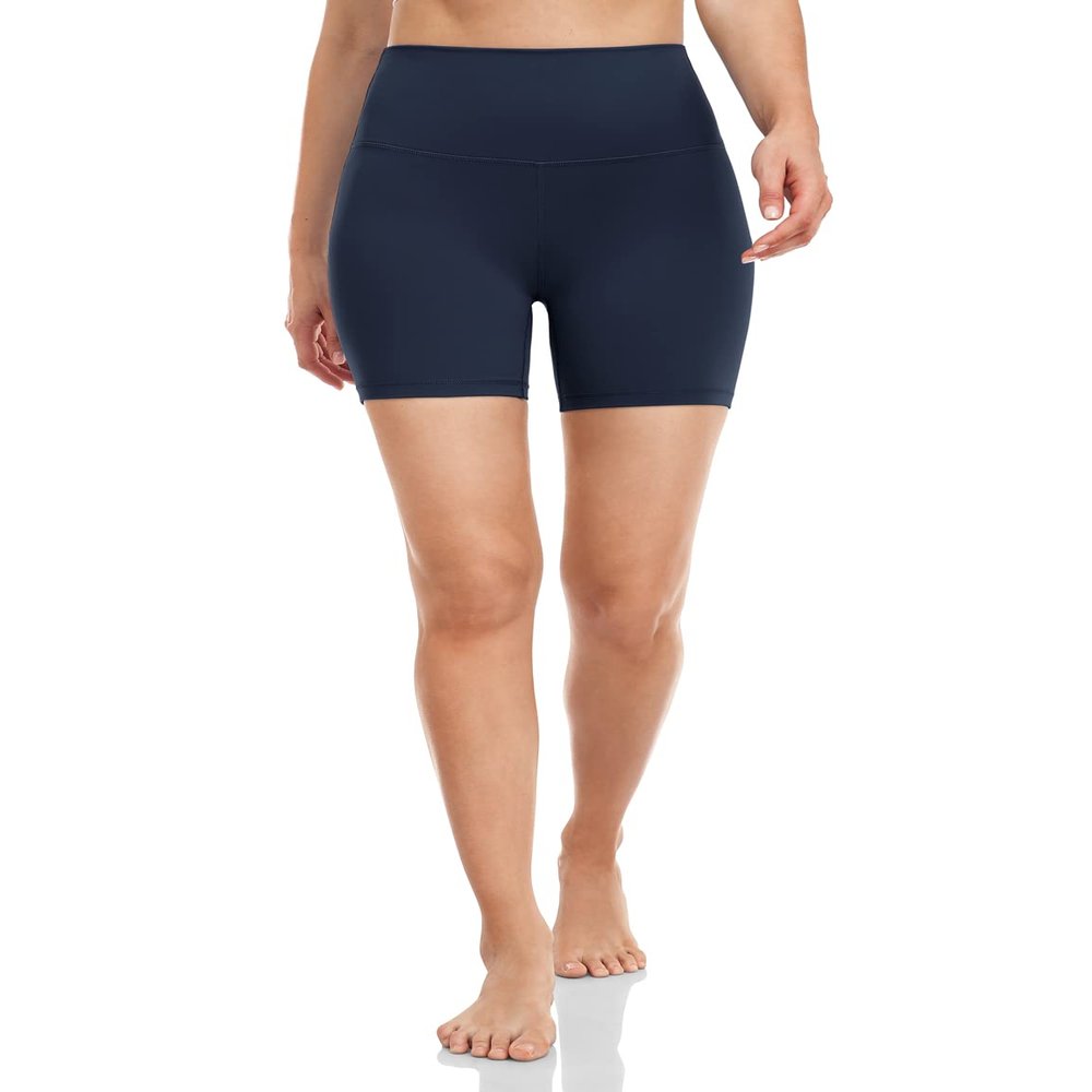 HeyNuts Workout Pro Biker Shorts 6", True Navy, XS